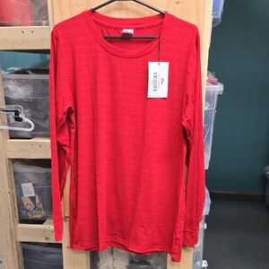 Zyia Active Size XXL Red Chill Long Sleeve Shirt